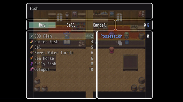 KHAiHOM.com - RPG Maker MZ - PIXELART FISH ICONS PACK