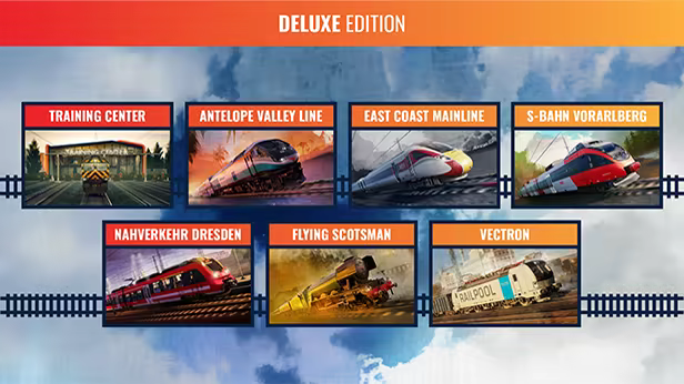 Train Sim World® 4 — кадр с локомотивом и инфраструктурой на проработанном маршруте для тренировки