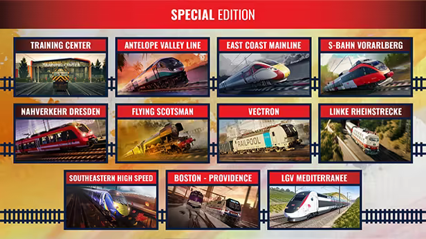 Train Sim World® 4 — иллюстрация вариантов сценариев и возможностей редактора окраски поездов