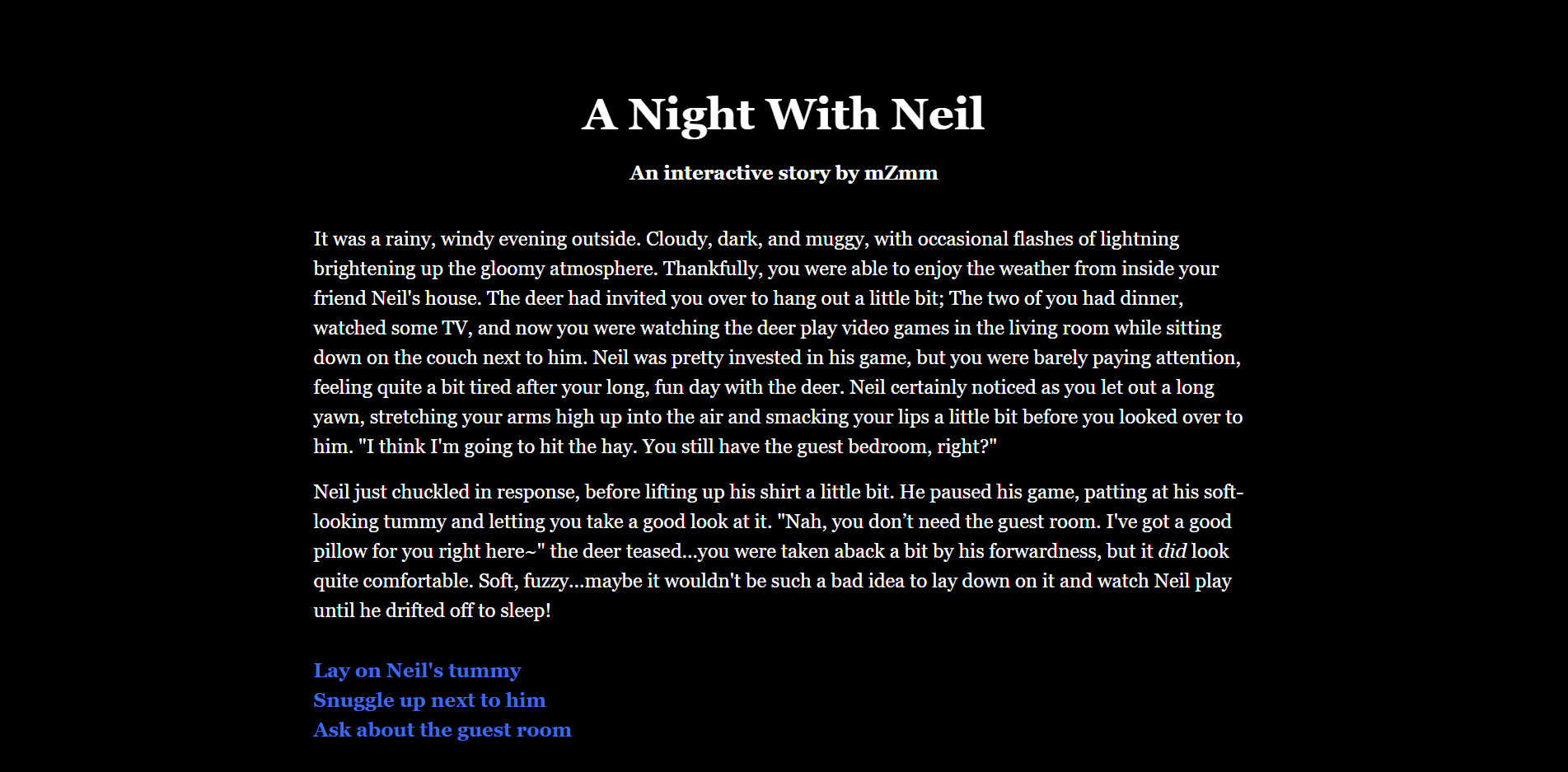 screenshot of A Night With Neil 1