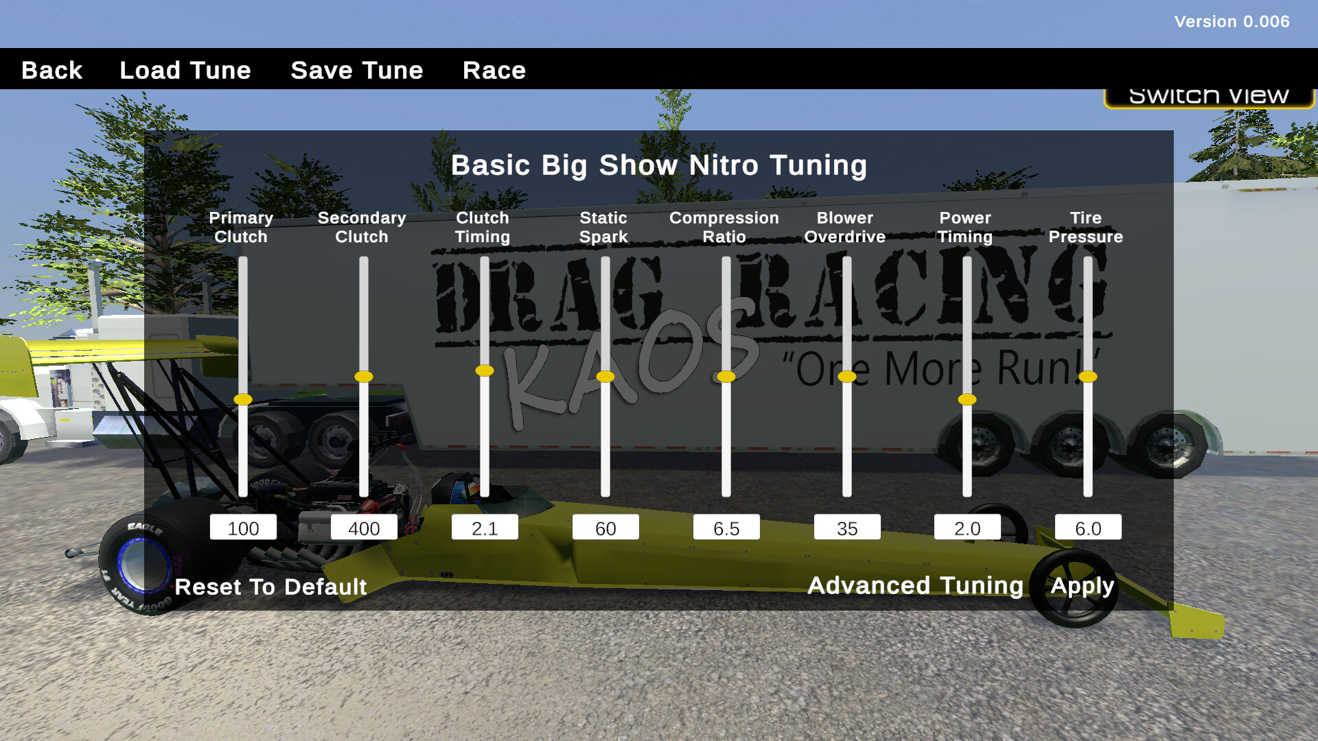 Drag Racing Kaos - "One More Run" screenshot #3