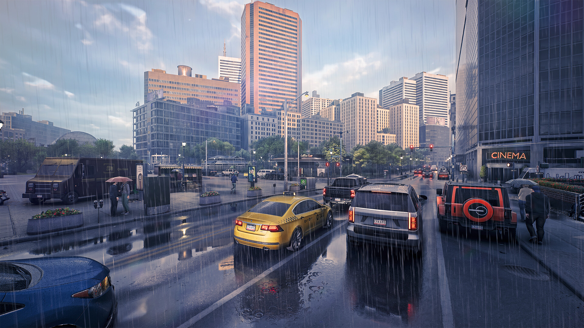 Rideshare Stimulator e Portal na Steam: Portal e produções da Saber Interactive na Steam: Imagem Cena de  Sabers AI Rideshare 1