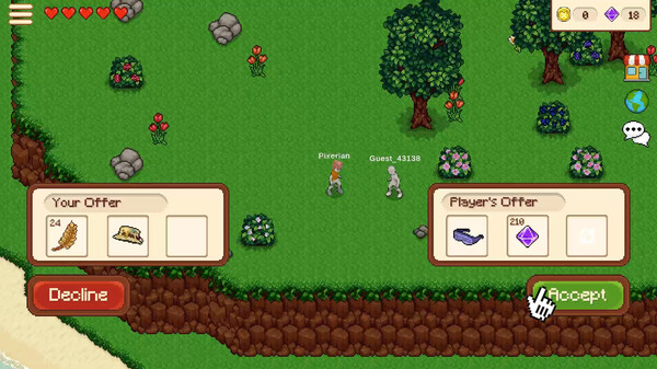 Скриншот 1 из игры Pixeria Online