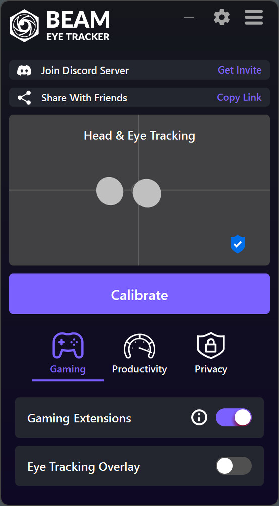 Beam Eye Tracker screenshot 2