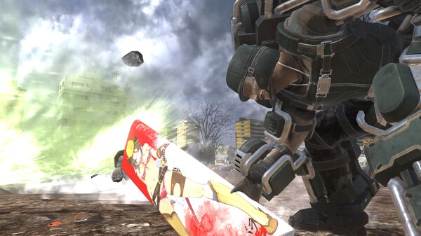 EARTH DEFENSE FORCE 6 - Fencer Weapons: 'OneeChanbara ORIGIN' illustrated 'Disguised Body Pillow'.