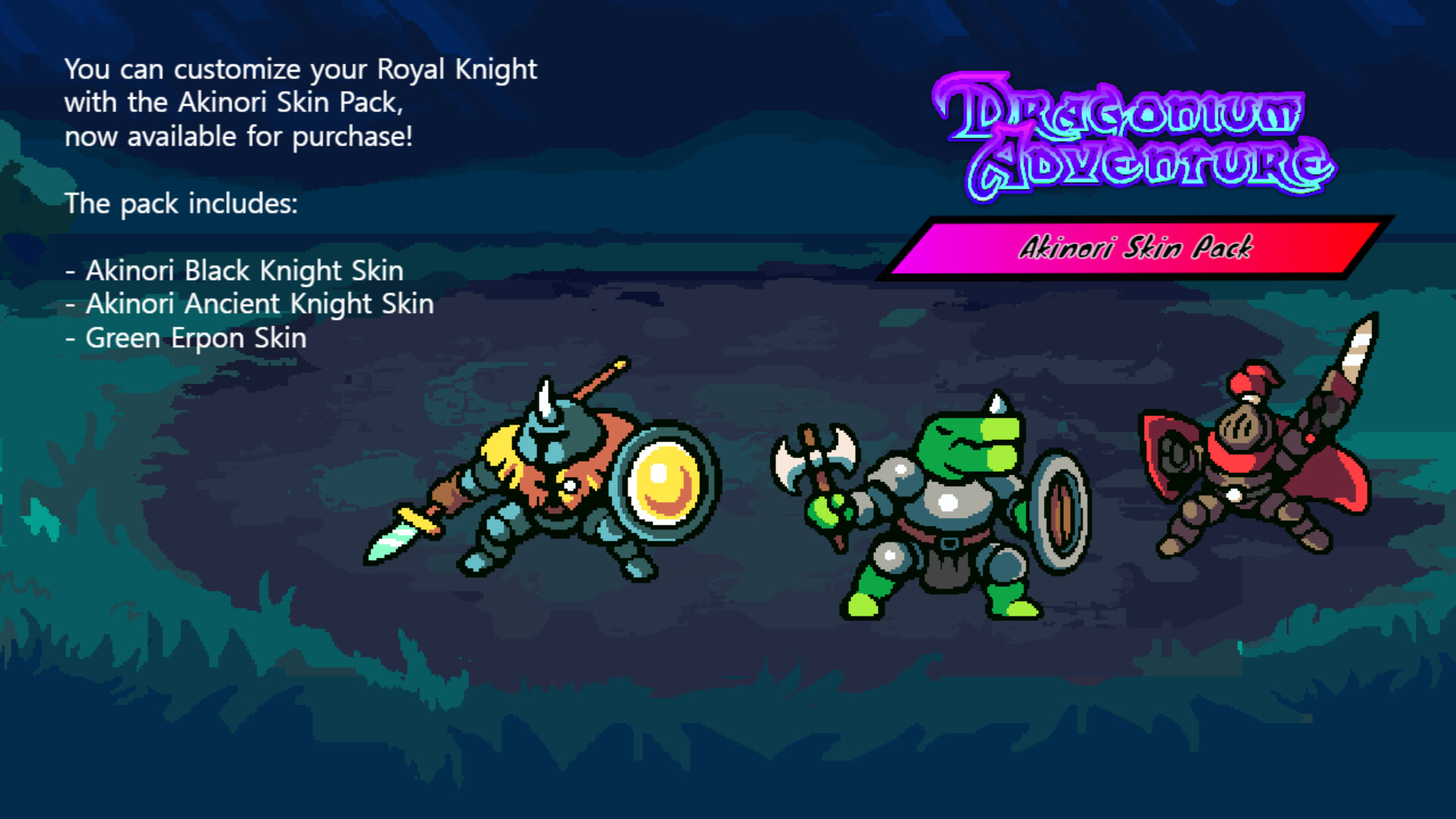 Dragonium Adventure - Akinori Skin Pack Featured Screenshot #1