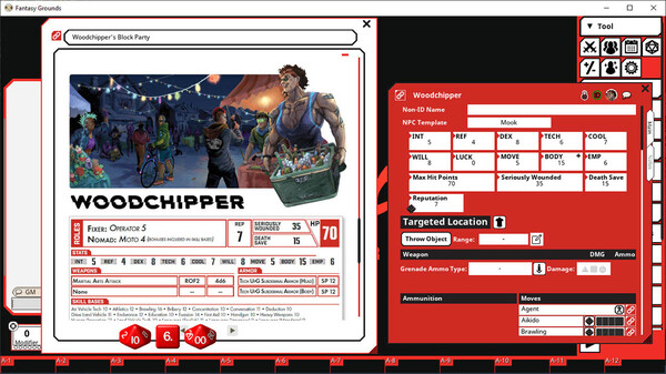 Fantasy Grounds - Cyberpunk Red Black Chrome