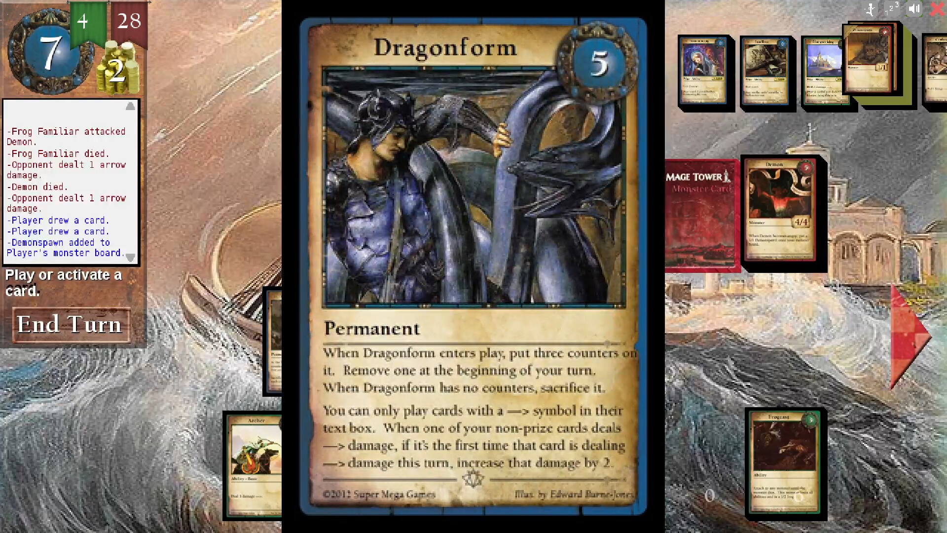 #7. Mage Tower, A Tower Defense Card Game (Steam) Przez: Super Mega Games