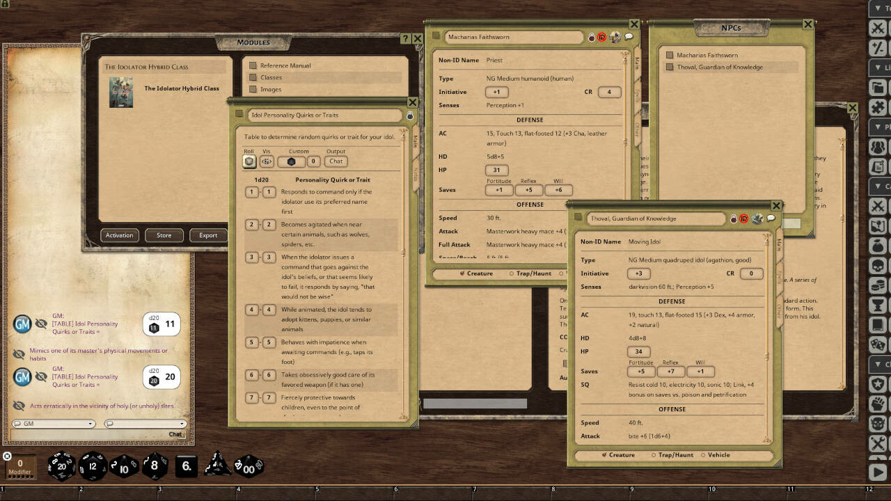Fantasy Grounds - The Idolator Hybrid Classのスクリーンショット 1