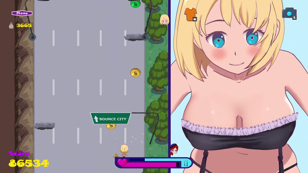 Screenshot z Riding to Bounce City - Maid set A