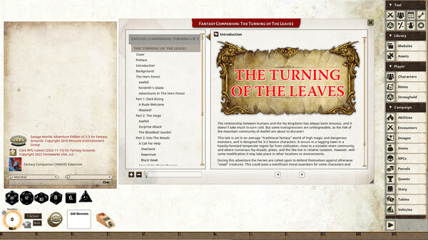 Fantasy Grounds - The Turning of the Leaves Fantasy Adventure
