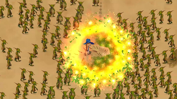 Screenshot of Goblin Survivors gameplay showing in-action mechanics