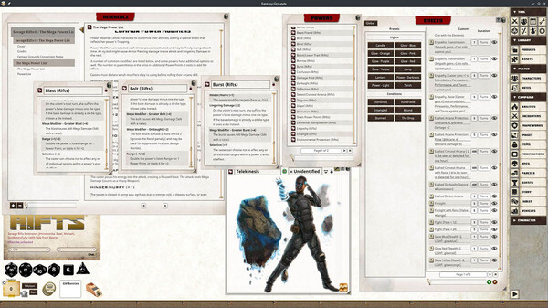 Fantasy Grounds - Rifts(R) for Savage Worlds Mega Power List