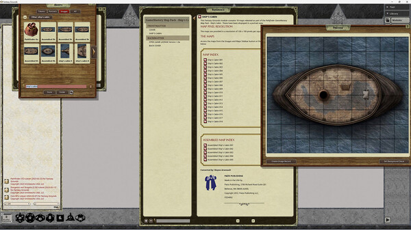 Fantasy Grounds - Pathfinder RPG - GameMastery Map Pack: Ship's Cabin