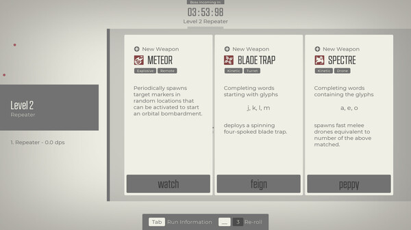 Screenshot z Glyphica: Typing Survival