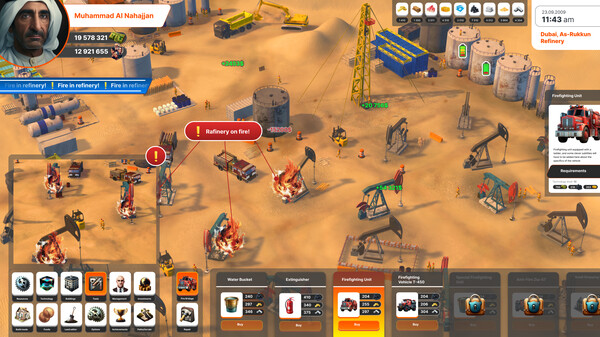 Screenshot of Dubai Simulator gameplay showing in-action mechanics