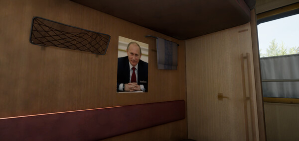 Russian Train Trip 2 - Putin's posters in the train car