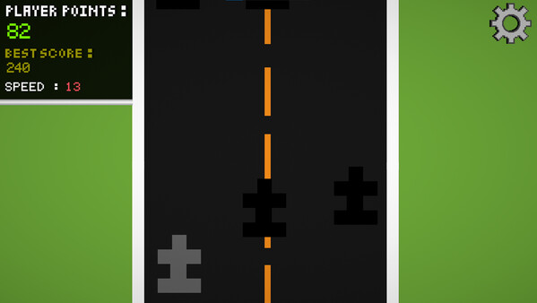 Screenshot of The Infinity Road gameplay showing in-action mechanics