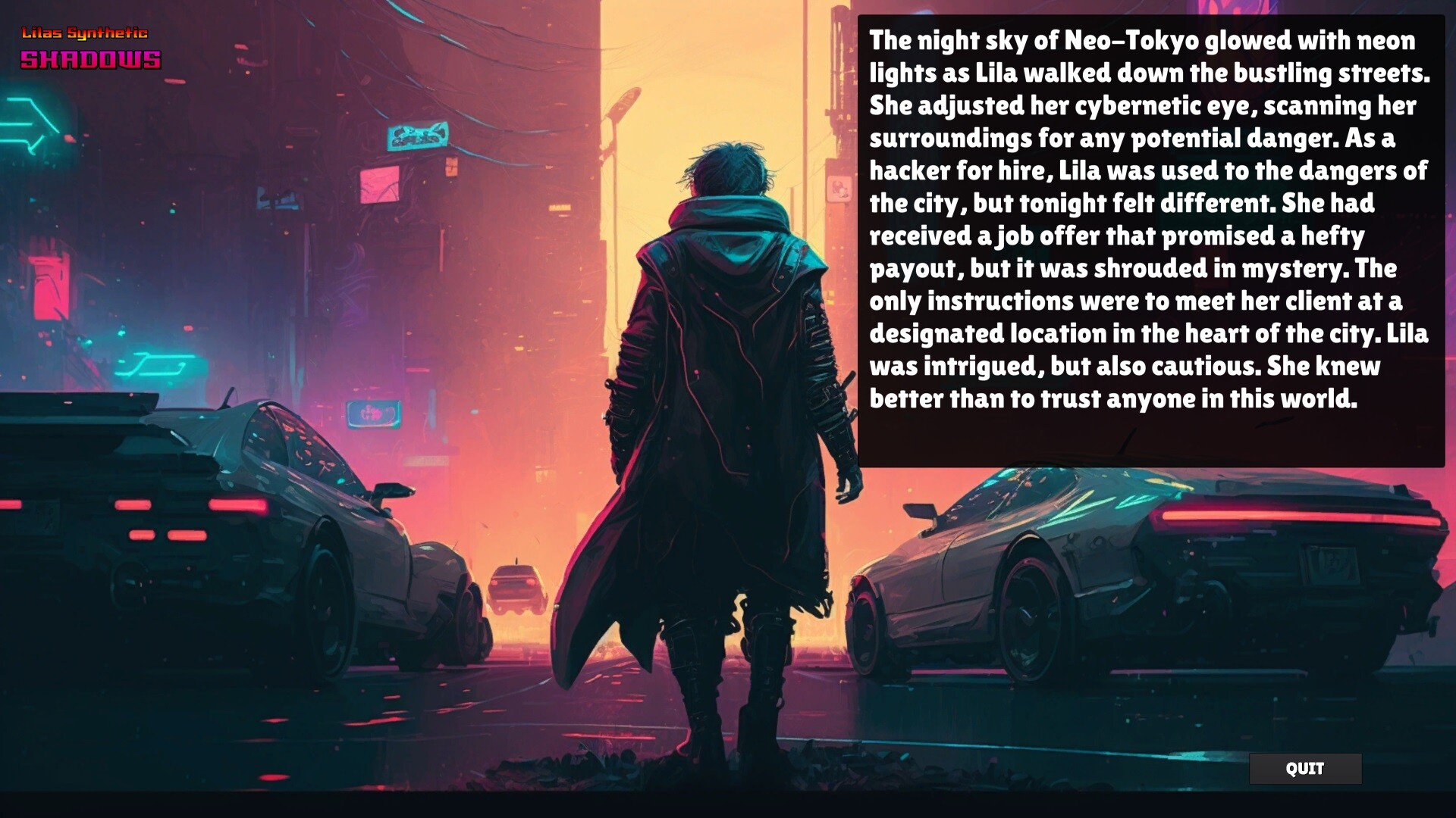 Lila's Synthetic Shadows Featured Screenshot #1