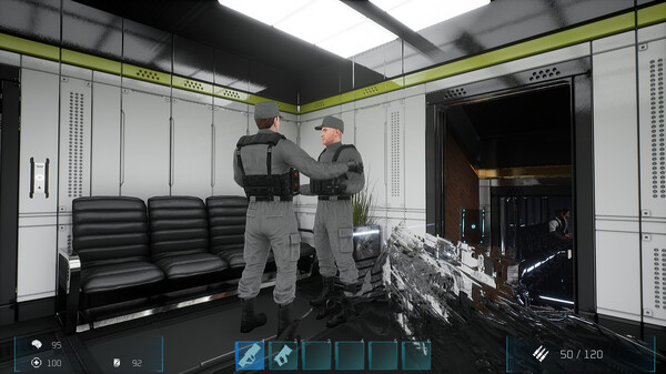 Screenshot of CHROME SWEAT gameplay showing in-action mechanics