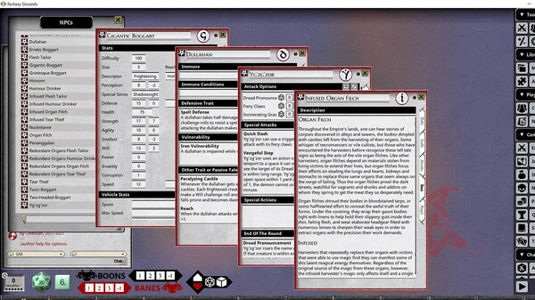 Fantasy Grounds - Shadow of the Demon Lord Monstrous Pack 4 - The Horrific Monsters