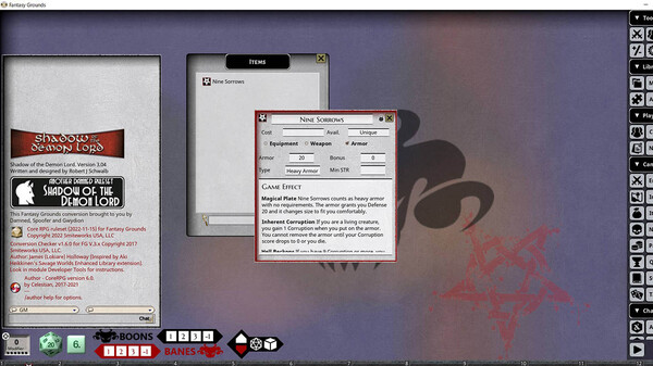 Fantasy Grounds - Shadow of the Demon Lord Monstrous Pack 4 - The Horrific Monsters