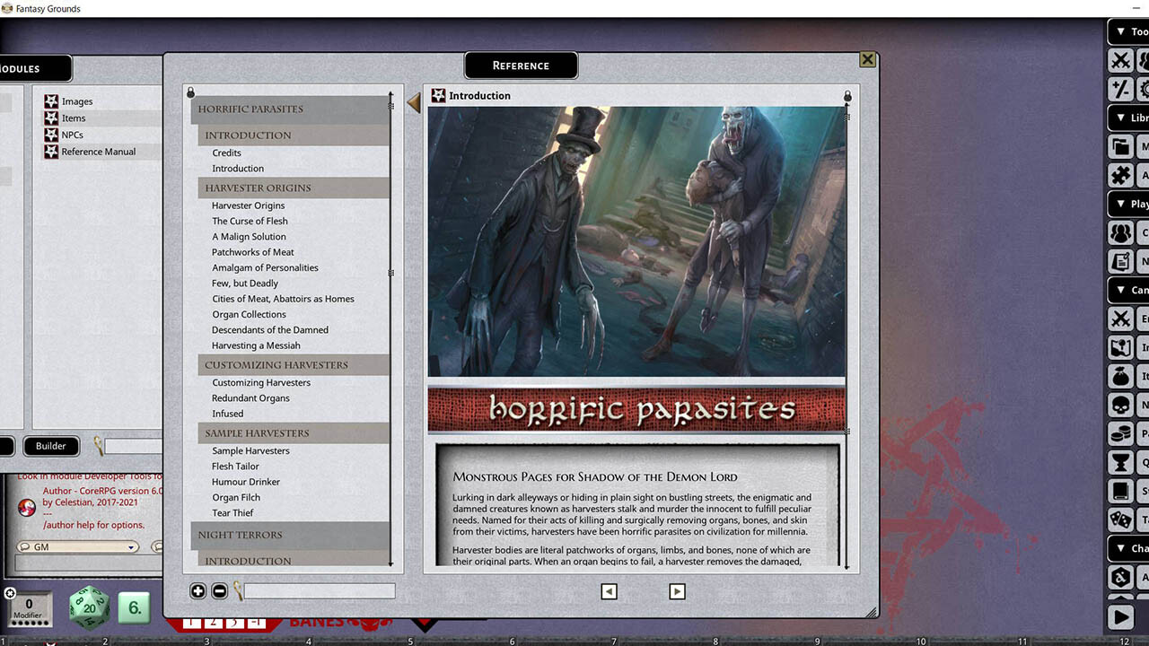 Fantasy Grounds - Shadow of the Demon Lord Monstrous Pack 4 - The Horrific Monsters Featured Screenshot #1