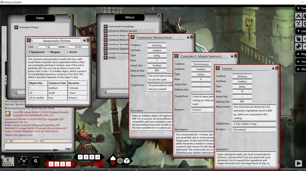 Fantasy Grounds - Shadow of the Demon Lord Monstrous Pack 5 - The Constructed
