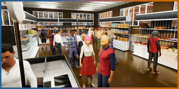 Nhân viên phục vụ khách hàng trong King of Retail 2