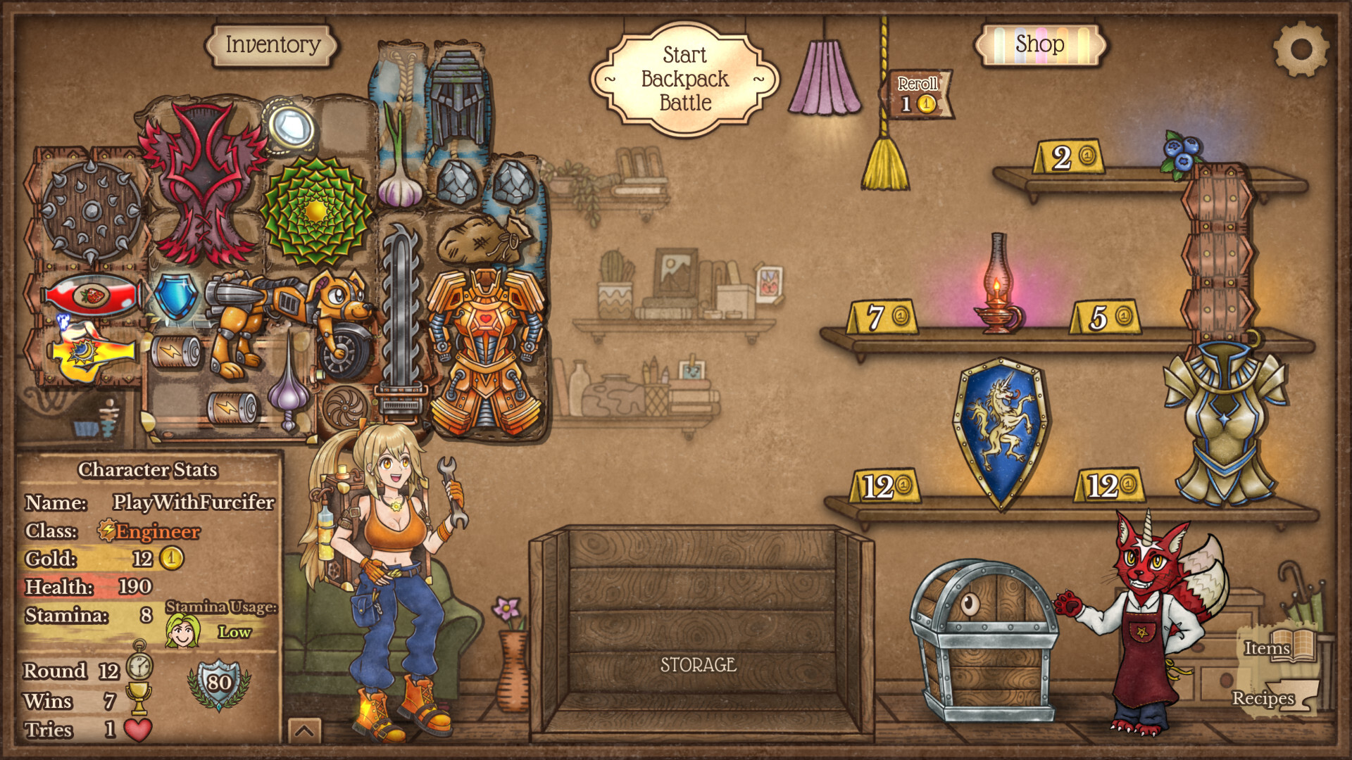 #1. Backpack Battles (Steam) โดย: IndieArk