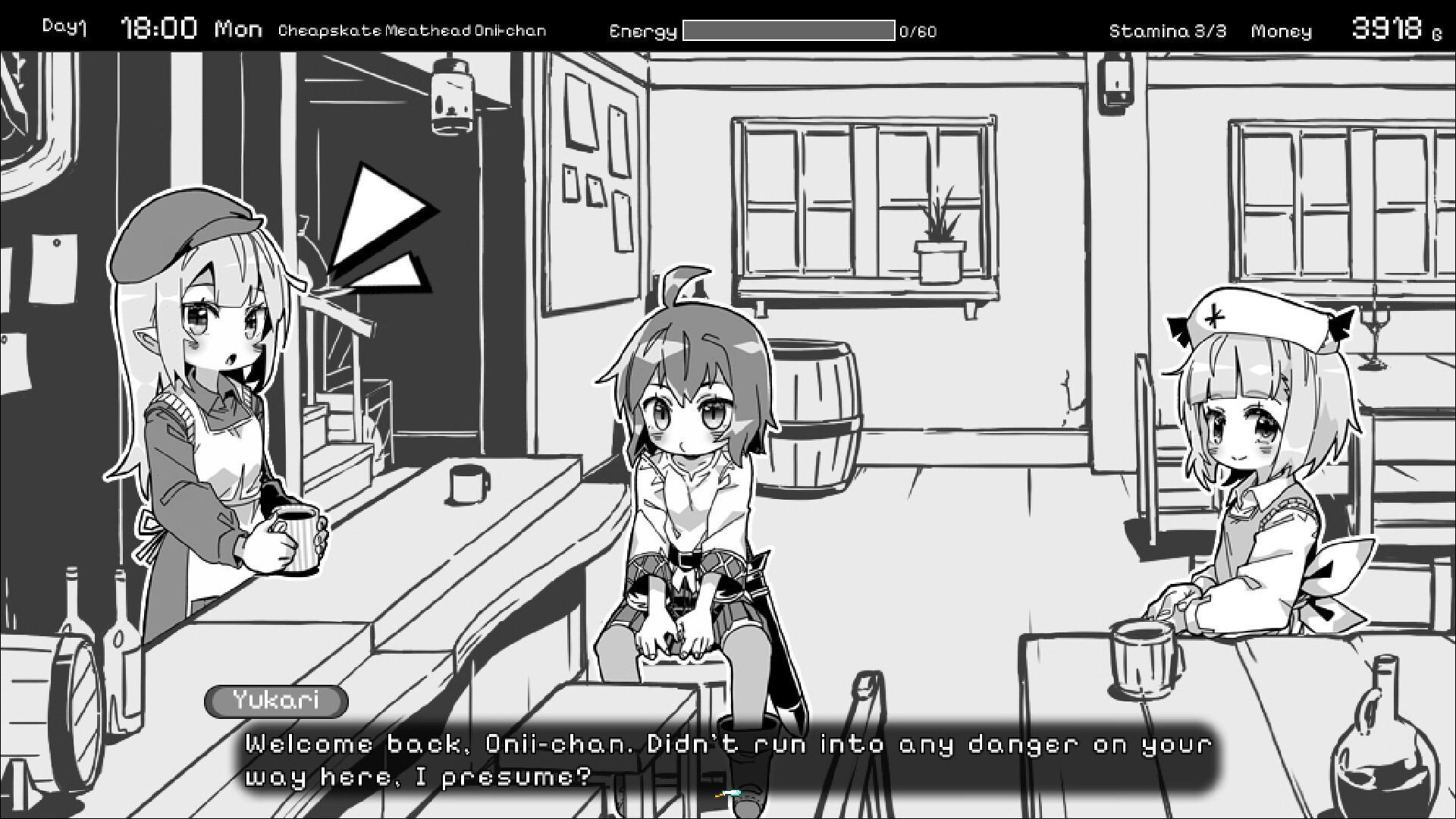 screenshot of Living With Sister: Monochrome Fantasy 3