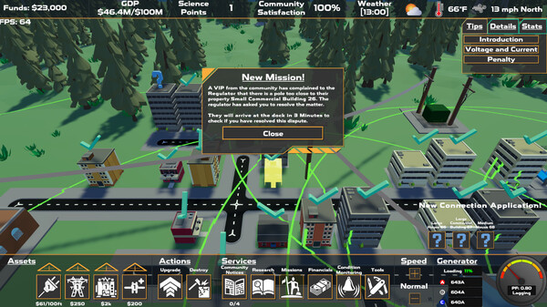 Screenshot z Power Network Tycoon