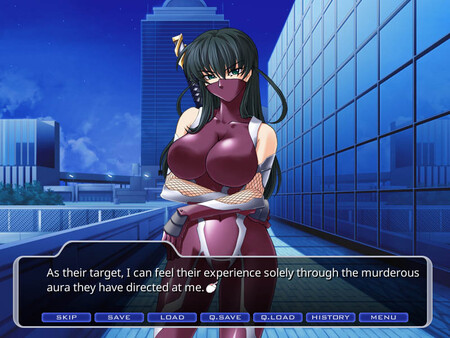 Screenshot of Taimanin Asagi gameplay showing in-action mechanics