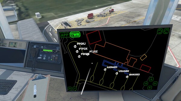 Screenshot z V-Air Traffic Control