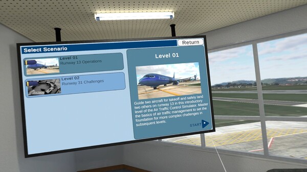 Screenshot z V-Air Traffic Control