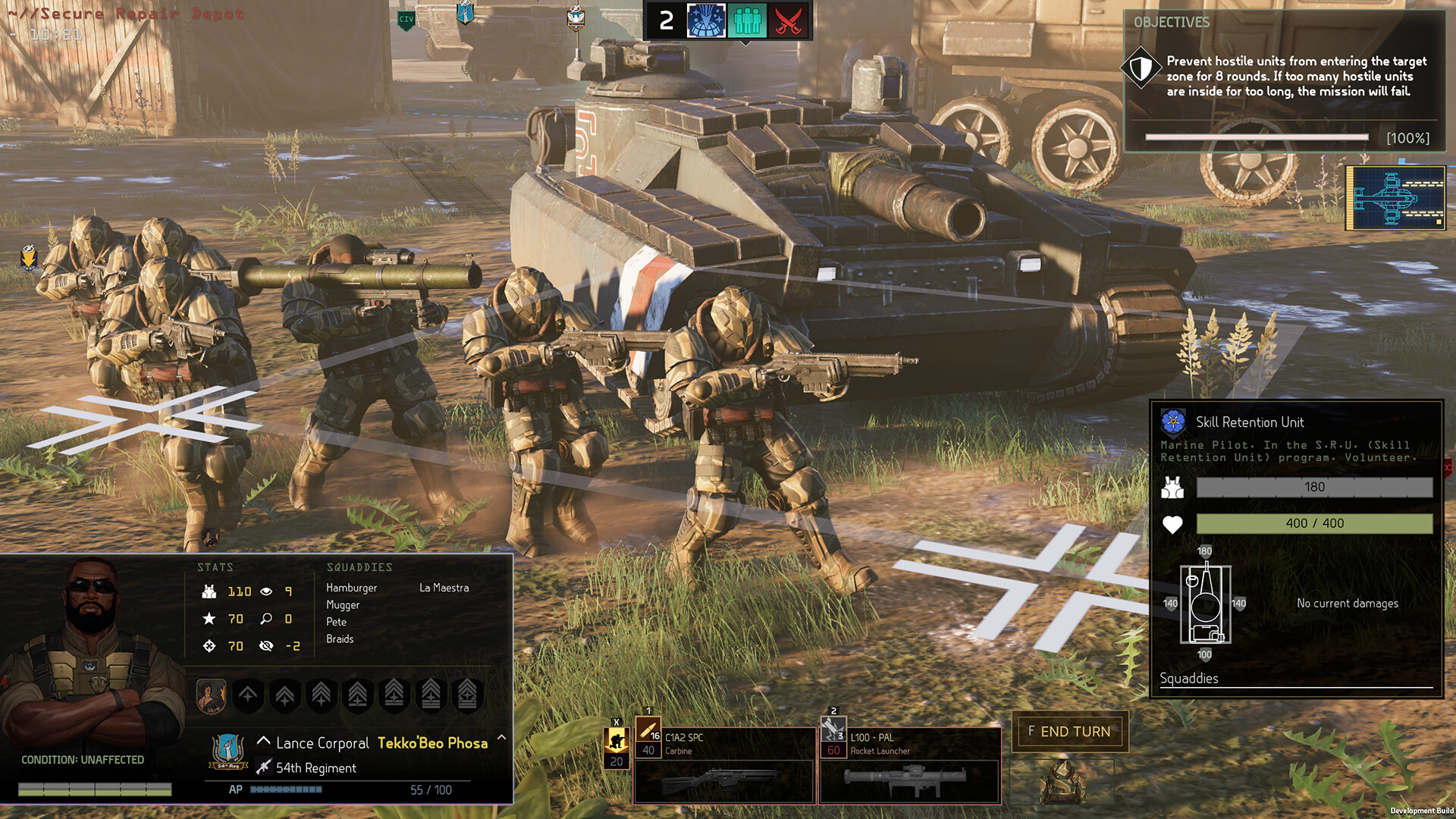 Screenshot of MENACE Demo