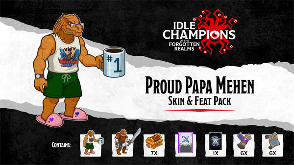 Idle Champions - Proud Papa Mehen Skin & Feat Pack