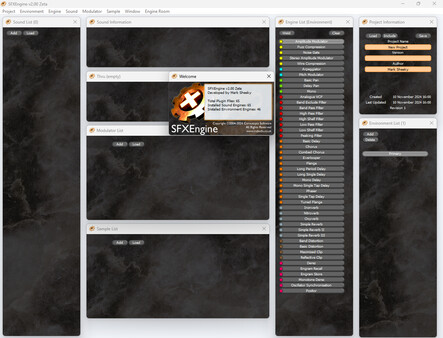 Screenshot z SFXEngine Screenshot z SFXEngine