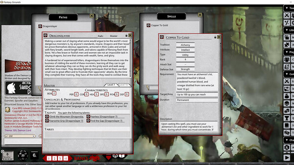 Fantasy Grounds - Shadow of the Demon Lord Monstrous Pack 6 - The Remainder