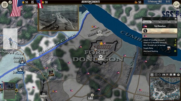 Screenshot z SGS Battle For: Fort Donelson