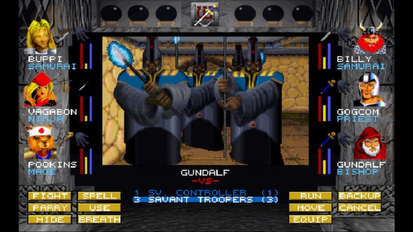 Screenshot z Wizardry 7: Crusaders of the Dark Savant