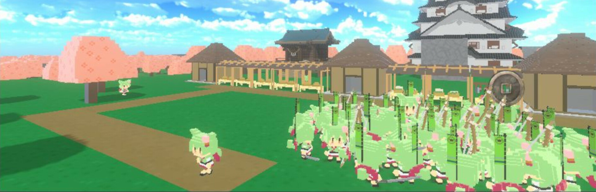 Sengoku Voxel Castle With Zundamon
