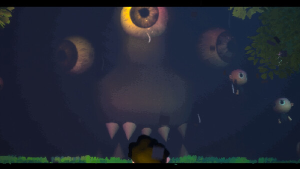 Screenshot of Bite Size Terrors: Speechless gameplay showing in-action mechanics