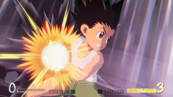 Screenshot of HUNTER×HUNTER NEN×IMPACT gameplay showing in-action mechanics