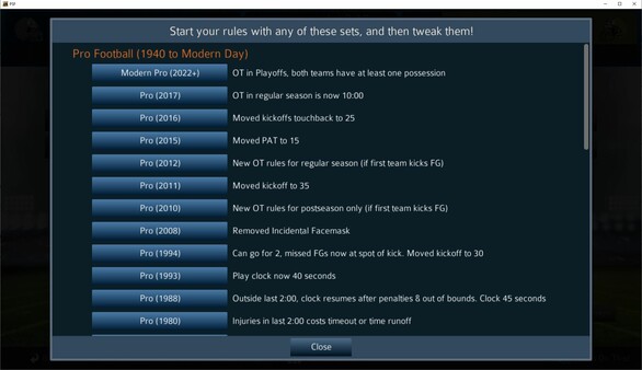 Pro Strategy Football 2024.