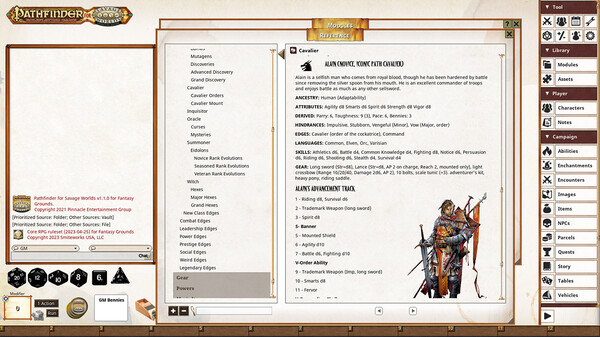 Fantasy Grounds - Pathfinder for Savage Worlds: Advanced Player's Guide