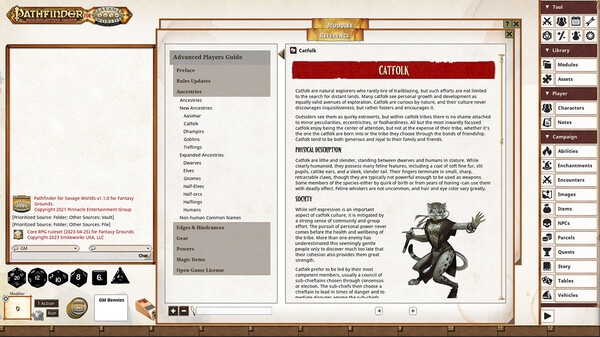 Fantasy Grounds - Pathfinder for Savage Worlds: Advanced Player's Guide