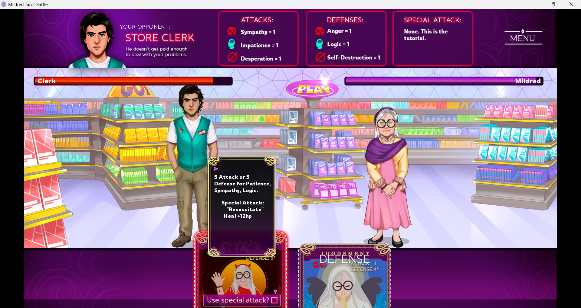 Mildred's Tarot Battle screenshot #7