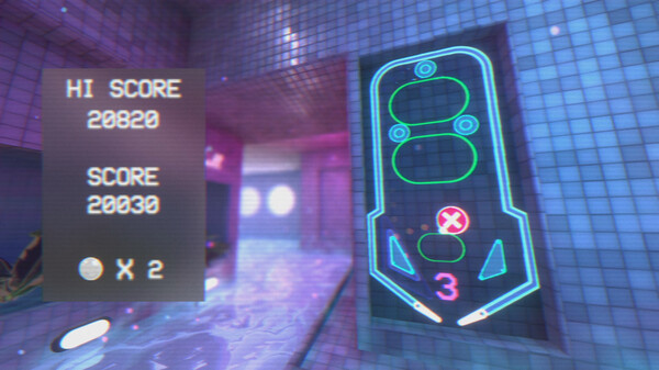 Vaporwave Pinball game for Linux 1