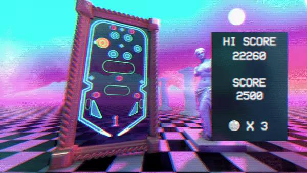 Vaporwave Pinball video 1